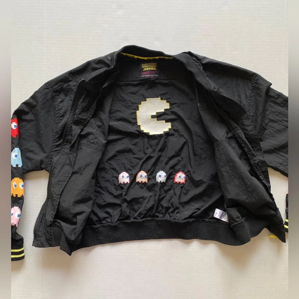 Pac‎ Man Justice Girls Retro XL Plus Bomber Jacket